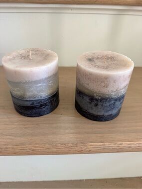 Two 4x4” pillar candles